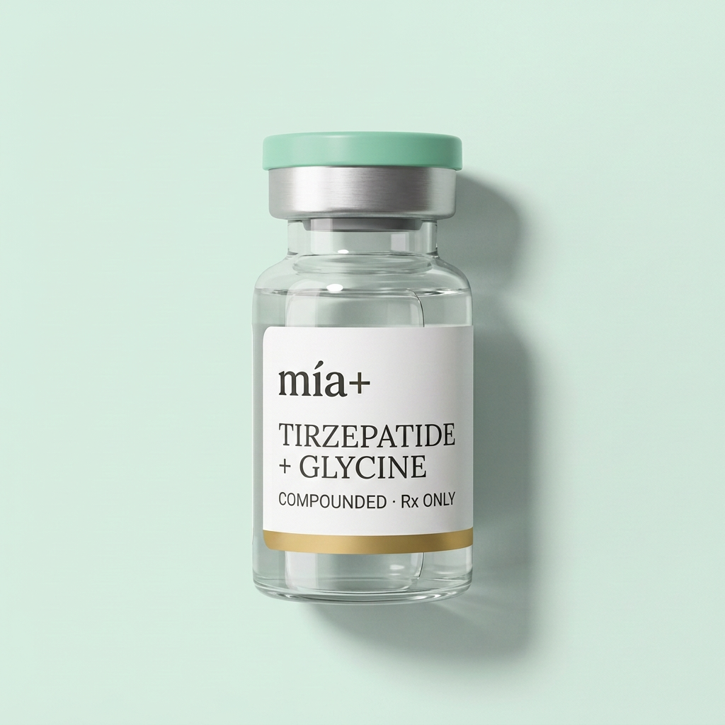 Tirzepatide + Glycine recreated MIA product vial